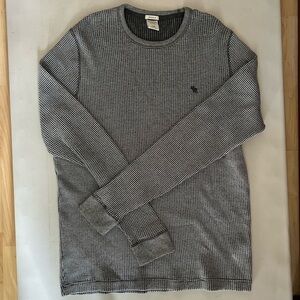 Abercrombie&Fitch Muscle Tee (Long Sleeve), Heathered Grey and White